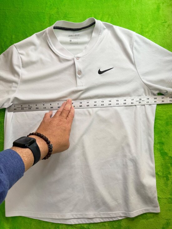 Nike Other - Nike Dri-FIT Court Tennis Polo Shirt Mens Sz L White Standard Fit Swoosh